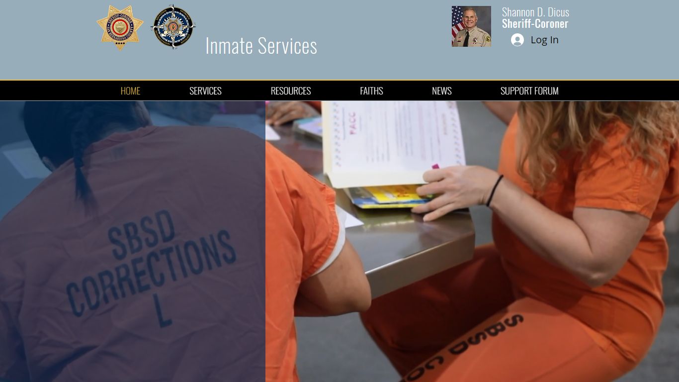 Inmate Services | San Bernardino County Sheriff's Department